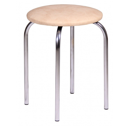 Taburet CHICO 2, Bážová ekokůže / Chrom Taburet CHICO 2, Bážová ekokůže / Chrom