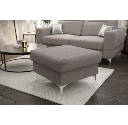 Taburet čalouněný  MALIBU 70 x 70 cm - šedá