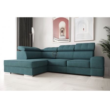 Rohová sedací souprava ROYAL I 260×185 - mořská zelená , levá