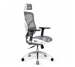 Ergonomické kancelářské herní křeslo Basic, bílo-šedá