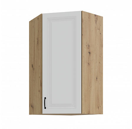 Horní rohová skříňka STELLO - 60x60 GN-108 1F (45°), Dub Artisan/Bílý mat