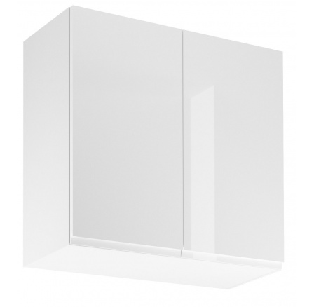 Kuchyňská horní skřínka ASPEN G80, Bílá/Bílý lesk