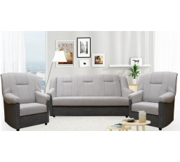 Sedací souprava Panda S 3+1+1 Alfa 17/19 sv.šedá/tm.šedá