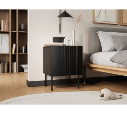 ISLA noční stolek černý mat (1 ks)=1 str. )