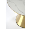 Konferenční stolek TRIBECA, efekt bílého mramoru/zlatá