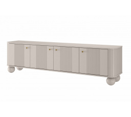 TV komoda Vesper 4D, kašmír / zlaté úchyty