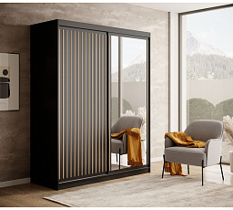 Posuvná skříň Delia 160 Černá+Artisan