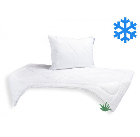 SET Přikrývka Aloe Vera 140x200cm zimní 1300g + Polštář UNICO® AloeVera 70x90cm 900g