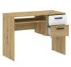 Psací stůl BASIC TWO, Dub Artisan/Bílá