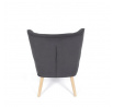 Křeslo ušák, šedá, manšestrová látka, AK-314 GREY2