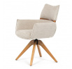 Jídelní židle, béžová, látka, DCH-D1348 CRM2