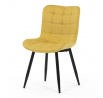 Jídelní židle, žlutá, látka, HC-462 YEL2