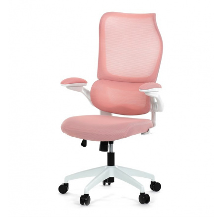 Kancelářská židle, houpací mechanismus, růžová síťovina, KA-C807 PINK