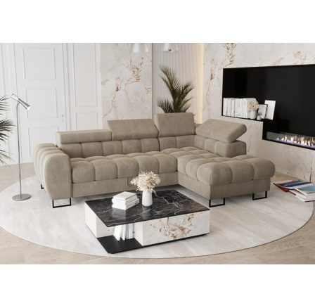 Rohová sedací souprava ASPEN MINI 260x170 cm - pravá, béžová