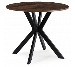 Stůl LAUREN 80 cm Dub Rustikální/Černý