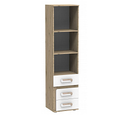Regál APETITO 05, Dub/Bílá