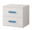 Noční stolek SMYK I - 22, Bílá Mat/Modrá