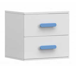 Noční stolek SMYK I - 22, Bílá Mat/Modrá