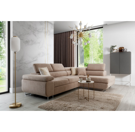 Moderní Rohová sedací souprava Annabelle do obývacího pokoje Crown 2 Beige  Strana pravá