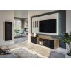 Závěsná TV skříňka Loftia Mini 160 cm - artisan / černý mat