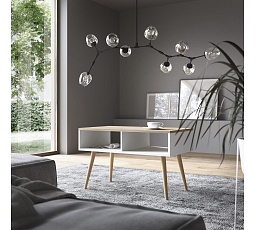 Konferenční stolek SANA 90x50 Bílý+Sonoma