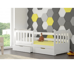 Postel s matrací LENA Bílá+Bílá