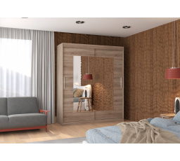 Posuvná skříň se zrcadlem ROSETTE 180 Truffle+Truffle