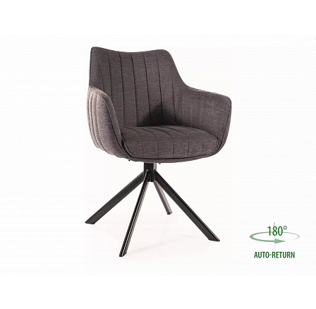 Jídelní otočná židle AZALIA BREGO, Tmavě šedá 18/Černá