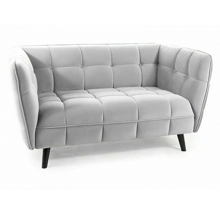 Pohovka CASTELLO 2 VELVET, Světle šedý Bluvel 03/Wenge