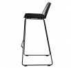 Barová židle Dill High černá s černým polštářem