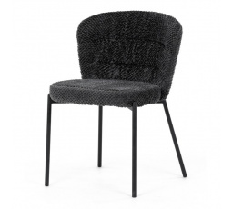 Jídelní židle, šedá, látka bouclé, CT-W1077 GREY2