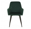Jídelní židle, zelená, sametová látka, DCH-215 GRN4