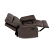 Polohovací křeslo, hnědá, látka vintage, TV-4092 BR3