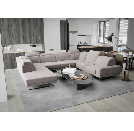 Rohová sedací souprava FIORE MAX I 220x350x265 cm - béžová, pravá