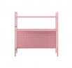 Kovový nástavec na stůl JENNY, 950 x 980 x 220 mm, růžový