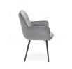 Jídelní židle K463, Šedá/Černá