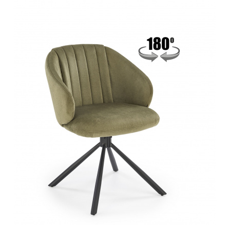 Jídelní otočná židle K533, Olivová/Černá Jídelní otočná židle K533, Olivová/Černá