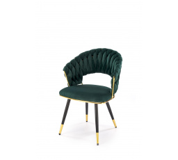 Jídelní židle K551, Zelená/Černá/Zlatá