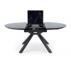 Jídelní stůl VERTIGO, efekt černého mramoru/černá