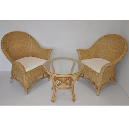 Ratanová sedací souprava Memble malá medová Ratanová sedací souprava Memble malá medová