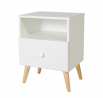 Noční stolek se zásuvkou LOGAN White