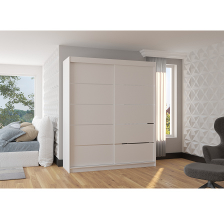 Posuvná skříň SPECTRA 180 Bílá+Bílá