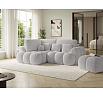 Čalouněný puf Covio, šedý ženyl Kendell 03 85x52