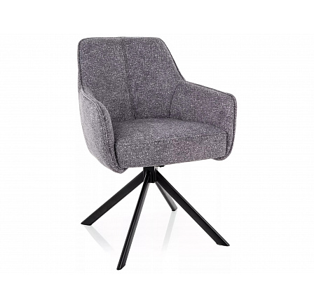 ŽIDLE NOTTI LEO ČERNÝ RÁM / ŠEDÁ 07