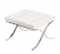 Podnožka BA1 bílá přírodní kůže