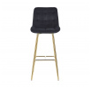 Barová židle H2-FX, černá / zlatá