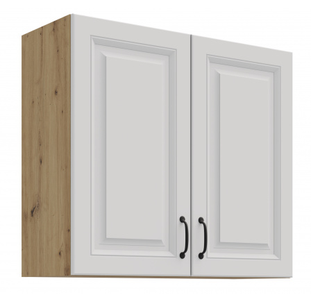 Horní skříňka STELLO - 80 G-72 2F, Dub Artisan/Bílý mat