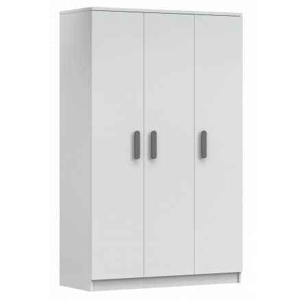 Šatní skříň 3D SMYK I - 19, Bílá Mat/Šedá