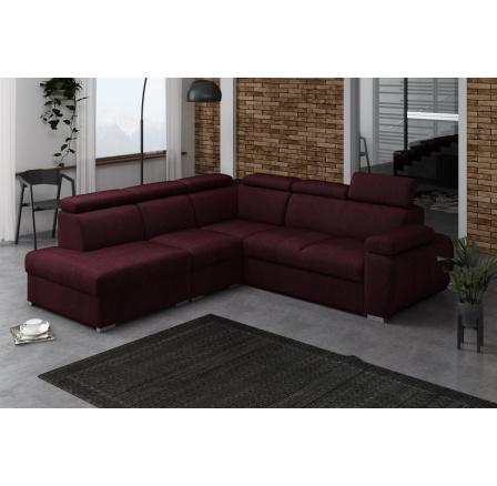 Rohová sedací soustava Bodie II levá vínová Rohová sedací soustava Bodie II levá vínová