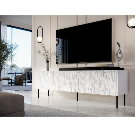 Tv komoda JUNGLE, bílá matná/bílá matná